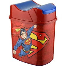 Astraltech Superman Lisanslı 5.5 Litre Hazneli Çocuk Odası Çöp Kovası