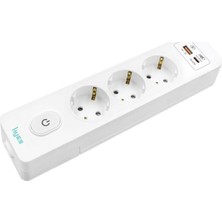Astraltech Üçlü Anahtarlı USB Hızlı Şarjlı (20W) Topraklı Priz, 2m, Çocuk Korumalı