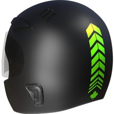 Astraltech 2 Adet Sport Kask, Araba Ayna Floresan Yeşil Kask Sticker
