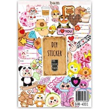 Astraltech Cute Baby My Diy Sticker Book 24 * 17 cm 16 Sayfa Özel Tasarım Rengarenk Sticker Kitabı
