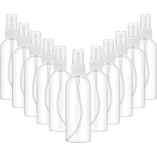 Astraltech 10 Adet Sprey Şişesi, 100 ml Küçük Püskürtme Şişesi, Boş Püskürtücü, Ince Sis - Plastik Şeffaf