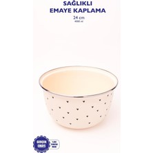 Astraltech Black Cupid Emaye Karıştırma ve Salata Kabı 24CM 4 Litre (Ocağa Da Koyulabilir)
