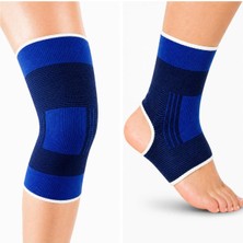 Astraltech Ortopedik Dizlik ve Ayak Bilekliği Seti, Elastik Kompresyon Bandaj, Spor ve Günlük Kullanım Için De