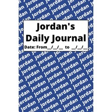 Astraltech Independently Published Personalized Daily Journal - Jordan: Blue Cover