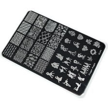 Astraltech Nail Art Stamping Baskı Plakası Büyük Boy Xl F01