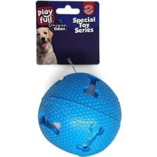Astraltech PF-4004-PLAYFULL Işıklı Kemik Desenli Plastik Top Köpek Oyuncağı 7,5 cm