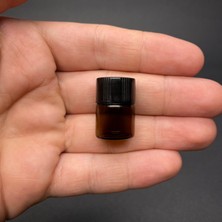Astraltech 1 ml Siyah Kapaklı Kahverengi Cam Şişe, 1 cc Kapaklı Cam Şişe x 24 Adet