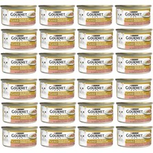 Astraltech Gourmet Gold Parça Etli Soslu Somonlu ve Tavuklu Kedi Konservesi 85 gr x 24 Adet