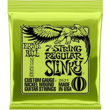 Astraltech Ernie Ball Normal Slinky 7 Telli Nikel Yara Elektro Gitar Telleri, Ölçü 10-56