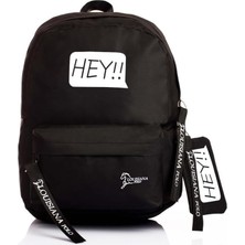 Astraltech Louisiana Polo Bölmeli Okul Çantası Hey!!! Siyah Beyaz 1525