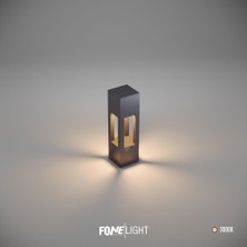 FoneLight AKA Set Üstü 35 cm LED Bahçe Yol Aydınlatması Antrasit Alüminyum IP65 Peyzaj Aydınlatma Armatürü 3000K