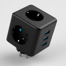Astraltech 3 Prizli 2 USB + 1 Çocuk Termal Kısa Devre Akım Korumalı Topraklı Golyat Grup Fiş Priz