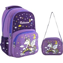 Astraltech Relxion Ilkokul Çantası Beslenmeli Unicorn Mor 1340