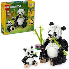 Astraltech LEGO Creator 3’ü 1 Arada Vahşi Hayvanlar: Panda Ailesi 31165-8 Yaş ve Üzeri Çocuklar Için Orka Veya