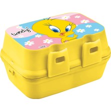 Astraltech Beslenme Kutusu, Çatal Kaşıklı 4 Bölmeli Kilitlenebilir Kapak (Tweety)
