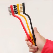 Astraltech 3'lü Set Mutfak Temizlik Tel Fırça Seti Plastik Çok Amaçlı Temizleme Fırçası Kir Pas Kireç Izgara