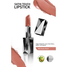 Alix Avien Uzun Süre Kalıcı Nemlendirici Pürüzsüz Etkili Yarı Mat Ruj - Satin Touch Lipstick 803 Dusty Peach