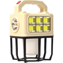 Astraltech 3 Modlu Şarjlı Kamp Lambası Solarlı 20 Watt LED Işık El Feneri Portatif Işıldak Gece Lamba PR9802B