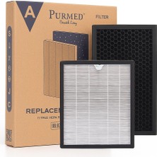 Astraltech Purmed Levoit Vital 100S Hepa + Karbon Filtre | Yüksek Verimli 3 Katmanlı Yedek Filtre