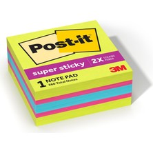 Astraltech Post-It S Per Yap Kan Notlar, 7,6 x 7,6 Cm, 1 K P, 2 x Yap T Rma G C, Parlak Renkler, Geri D N T R
