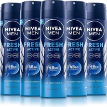 Astraltech Nivea Men Erkek Sprey Deodorant Fresh Active 150 MLX5ADET,48 Saat Deodorant Koruması