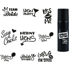 Astraltech Parti ve Bekarlığa Veda Spray Tattoo Geçici Dövme Seti Dark Sprey Dövme Kiti