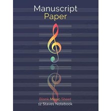 Astraltech Manuscript Paper - Staff Paper, Music 12 Staves / Large 8.5 x 11 Inch - 110 Pages: Persona