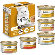 Astraltech Gourmet Gold Komple Karisik Kedi Yaş Maması 48X85 gr