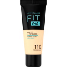 Astraltech Maybelline New York Fit Me Matte+Poreless Fondöten - 110 Porcelain (30 Ml)