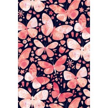 Astraltech Notes: A Blank Sheet Music With Dark Coral Butterflies Watercolor Cover Art