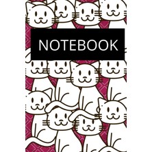 Astraltech Burgundy W/black White Cat Notebook: Burgundy