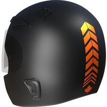 Astraltech 2 Adet Sport Kask, Araba Ayna Alev Turuncusu Kask Sticker