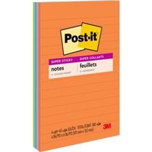 Astraltech Post-It Süper Yapışkan Çizgili Notlar, 4 Yapışkan Not Defteri, 4 x 6 Inç, Okul Malzemeleri, Ofis Ür