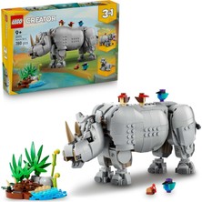 Astraltech LEGO Creator 3'ü 1 Arada Muhteşem Gergedan ile Kuşlar 31171 – 9 Yaş ve Üzeri Çocuklar Için Gergedan