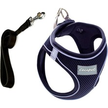 Astraltech Cool Walk Air Mesh Lacivert Köpek Göğüs Tasması Medium