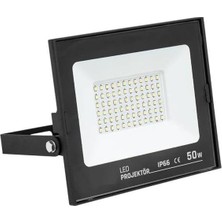 Astraltech 50W Suya Dayanıklı Dış Mekan LED Projektör Beyaz 6500K IP66 Siyah Kasa