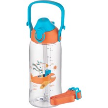 Astraltech Uzspace 730ML Tritan Tek Kapak Çift Kullanım Pipetli/pipetsiz Askı Aparatlı Tritan Çocuk Su Mataras