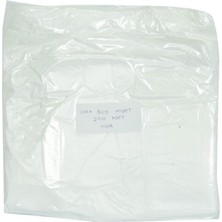 Astraltech Ekonomik Orta Boy Atlet Hışır Poşet 43X25 cm Ince Beyaz 250 Adet 1 Paket