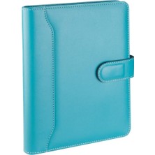 Astraltech 2k 5259 Ajanda Tari̇hsi̇z Kareli 17X24 Cm. Ajanda/defter Hesap Makineli Suni Deri Organizer, Turkuaz