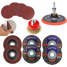 Astraltech Telvesse Spiral Taşlama Cırt Zımpara Metal Kesme Tel Fırça Seti (25 Parça)