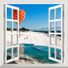 Astraltech Pencere Poster Duvar Kağıdı Pamukkale Yapışkanlı Sticker