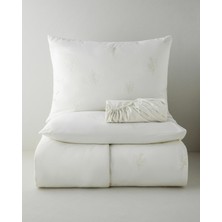 English Home Flora Embrace Pamuk Çarşaflı Çift Kişilik Nevresim Takımı 200X220 cm Krem