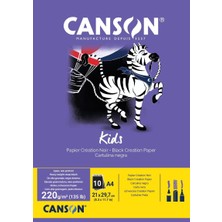Astraltech Canson 400015602 Hobi, Renkli Kağıt, A4, Siyah