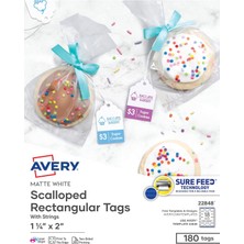Astraltech Avery Printable Etiket ile Tel, Cilalanmış, 2 x 1,25 Inç, 180 Adet (22848) 2" x 1 1/4"
