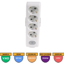 Astraltech Multi̇-Let Dörtlü Pri̇z Anahtarli