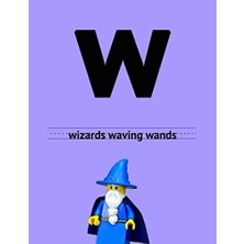 Astraltech Wizards Waving Wands: Alphabet Series: W:8.5X11 Kindergarten Writing Paper With Lines/ Writing Pape