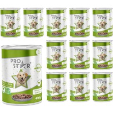 Astraltech Prostar Yetişkin Köpek Kuzulu ve Jöleli Konserve Mama 400 gr x 12 Adet
