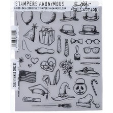 Astraltech Tim Holtz Cling Stamps 7"x8.5"-Crazy Things