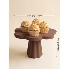 Mazaka Studio Ayaklı Cupcake Standı Kahverengi Sunum Standı