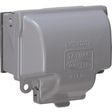 Astraltech Taymac MX3300 Bir Takım Yatay Kullanım Metal Hava Koşullarına Dayanıklı Priz Kapağı, Gri Kaplama